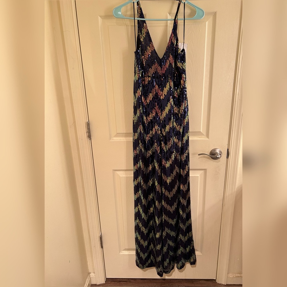 Oak and Trellis Sequin Jumpsuit Size Large New